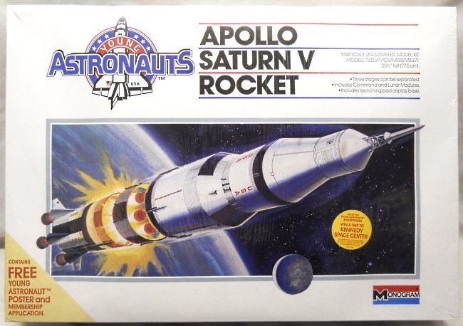 Monogram 1/144 Apollo Saturn V Rocket - Young Astronauts Issue, 5903 plastic model kit
